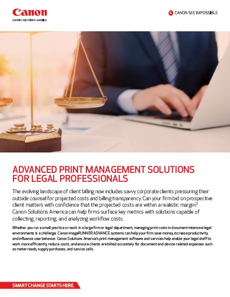 Canon, Print Management Solutions, Legal, Stuart Business Systems