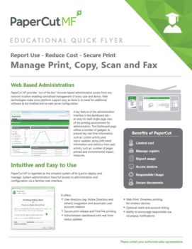 Papercut, Mf, Education Flyer, Stuart Business Systems