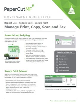 Papercut, Mf, Government Flyer, Stuart Business Systems